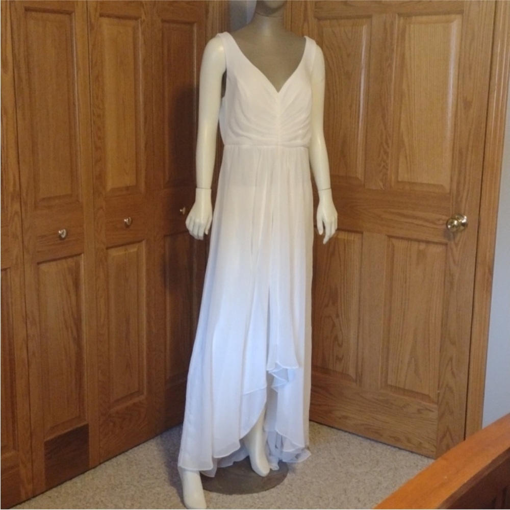 Chiffon hi-lo wedding dress